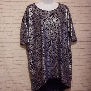 LuLaRoe Top - Large - Blue Silver - BB